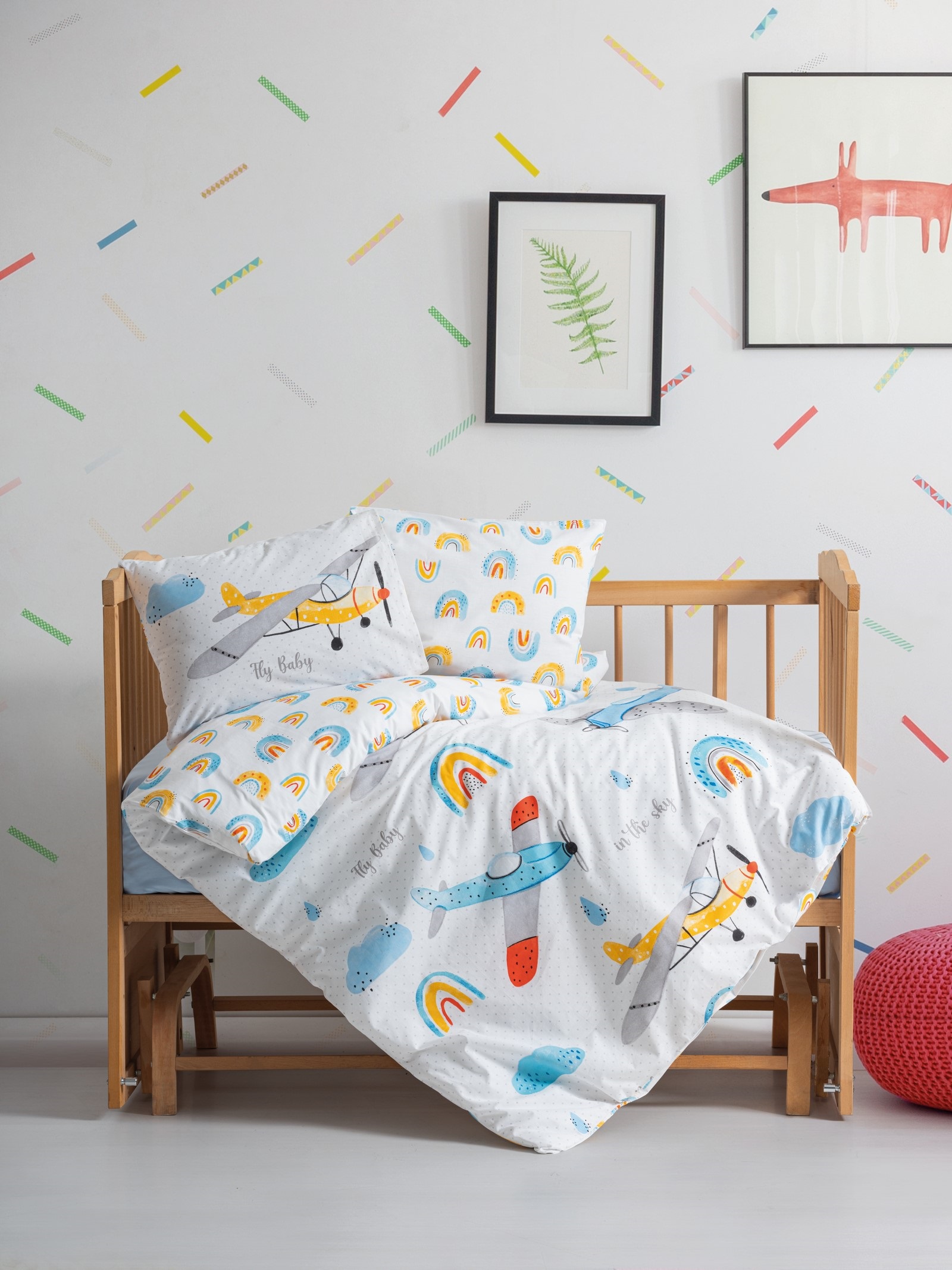 Дитяча постільна білизна в ліжечко Cotton box Sky Mavi