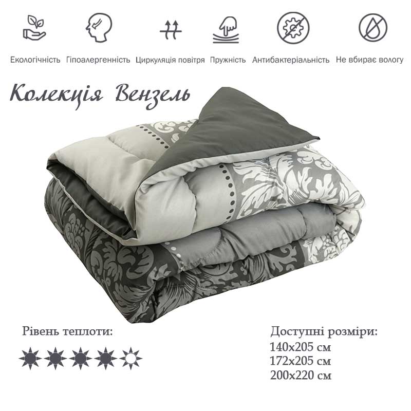 Ковдра РУНО силіконове Вензель плюс Зимове