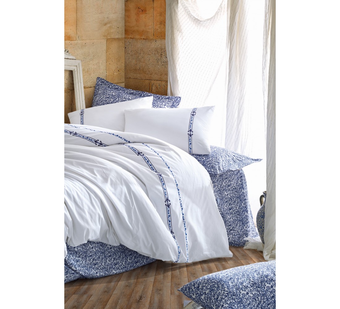 Постільна білизна Cotton box Majestic Delmor Lacivert