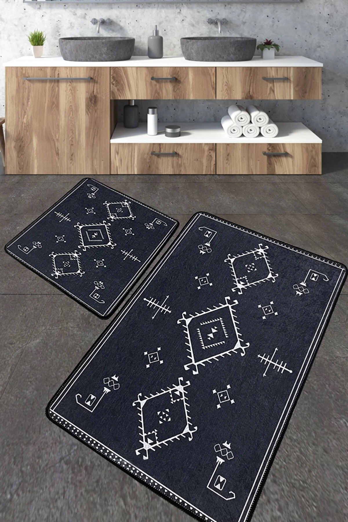 Коврик Chilai Home ANTIGUO FÜME BANYO HALISI DJT 2Lİ