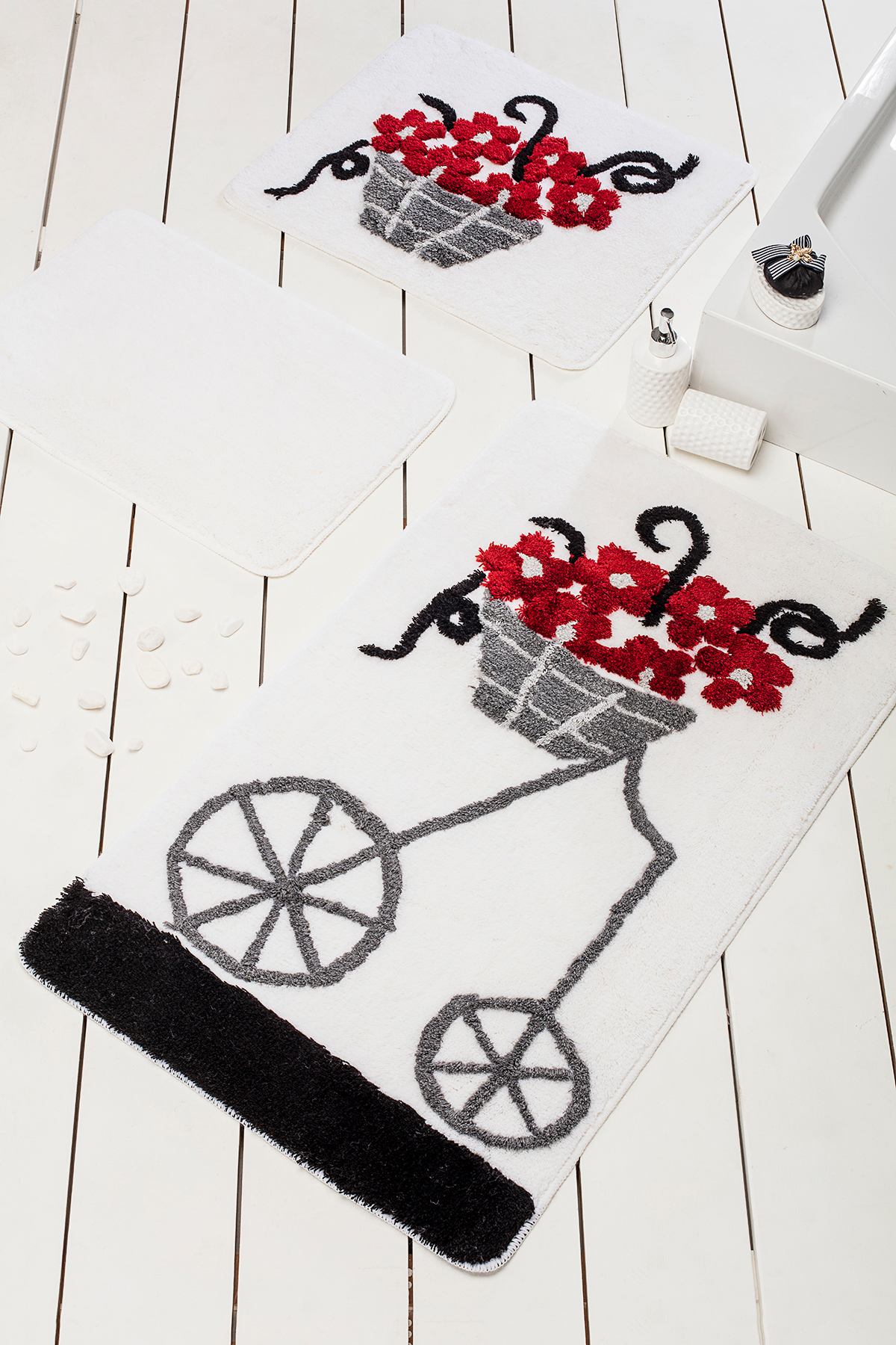 Килимок для ванни Chilai Home Alacati Red
