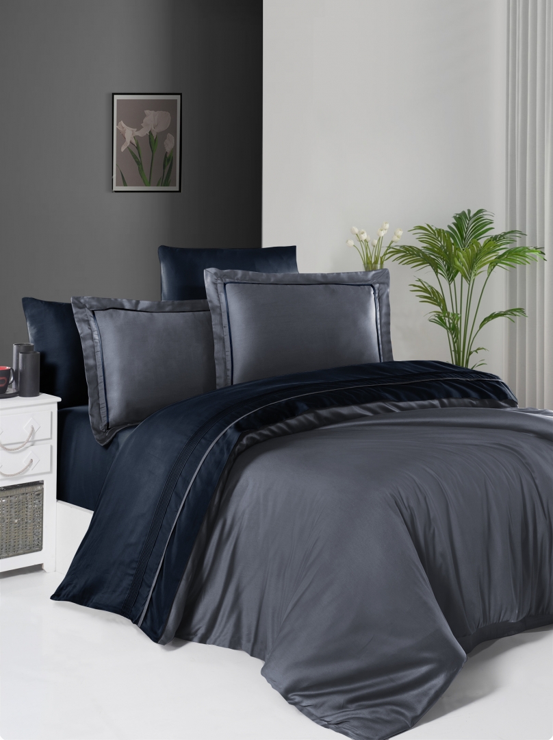 Постільна білизна First Choice dark grey/navy blue