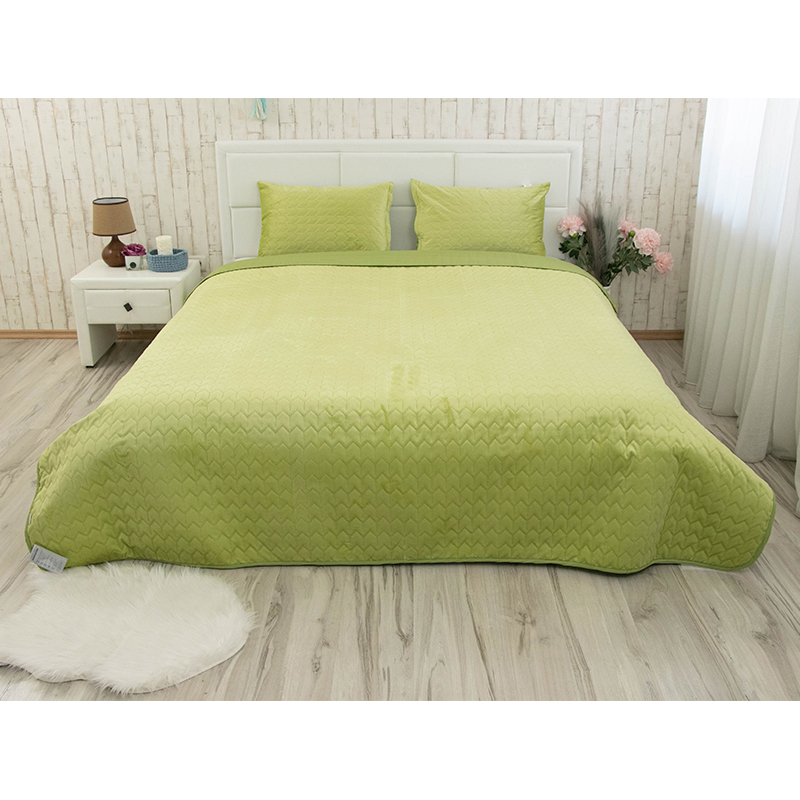Покривало стьобане Руно Green banana