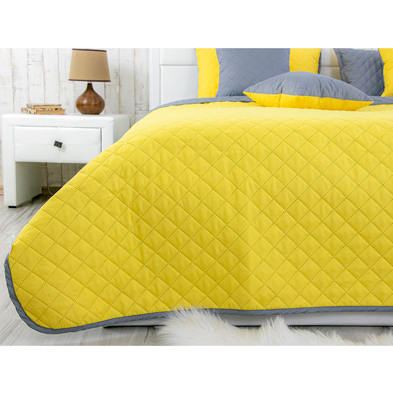 Покривало стьобане Руно Yellow Grey