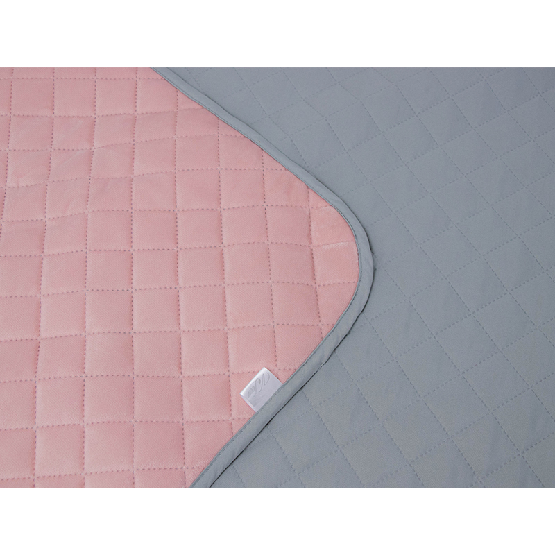 Покривало стьобане Руно Pink and Grey ромб