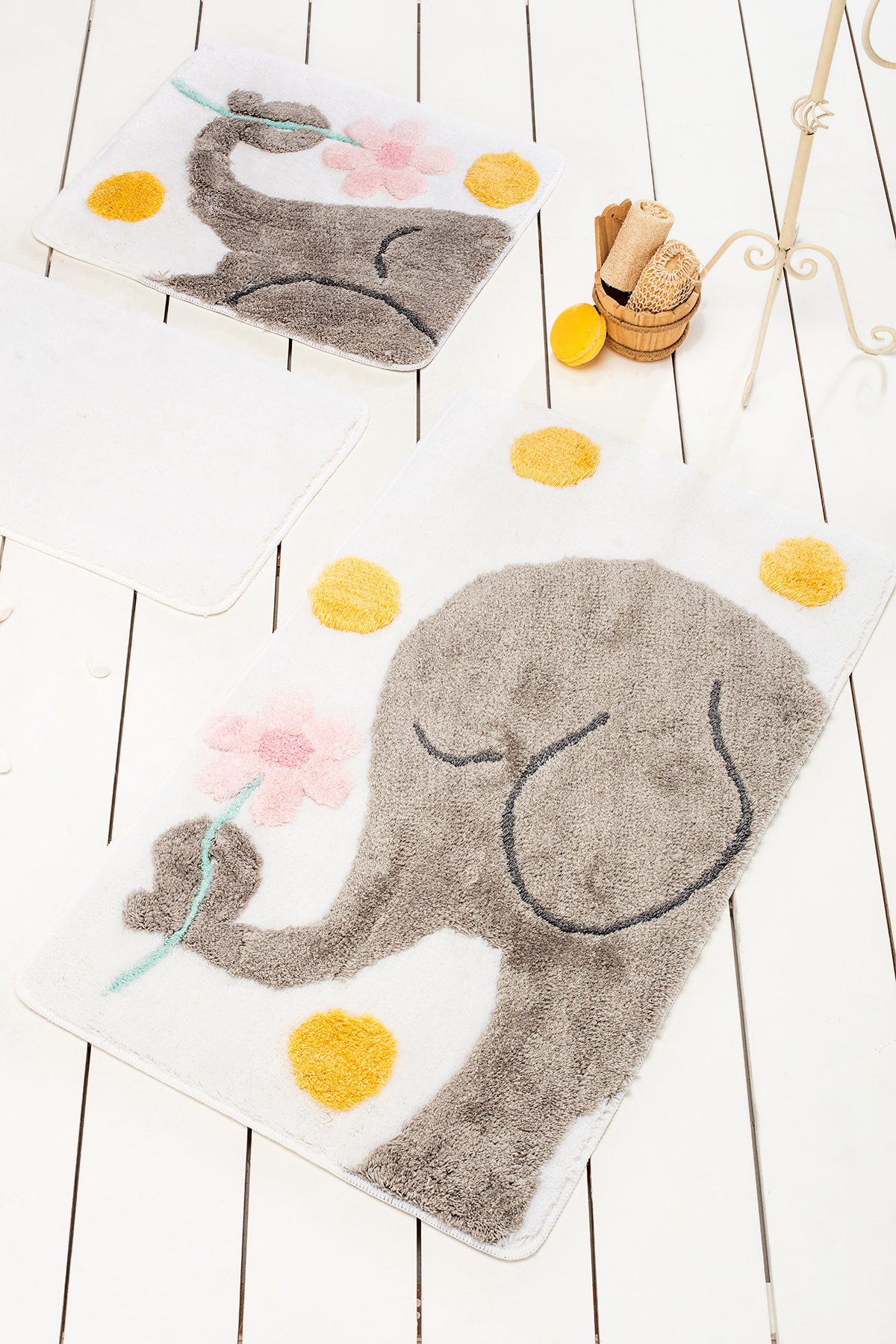 Килимок для ванни Chilai Home Buyuk Fil Grey