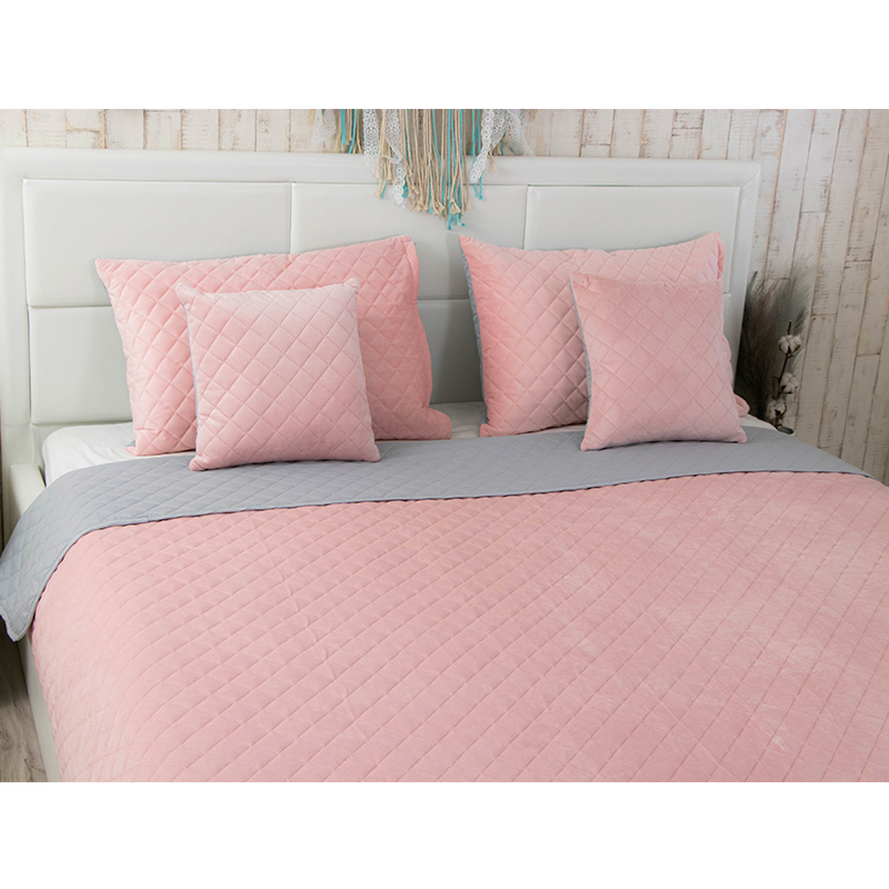 Чохол на подушку РУНО Pink and Grey ромб