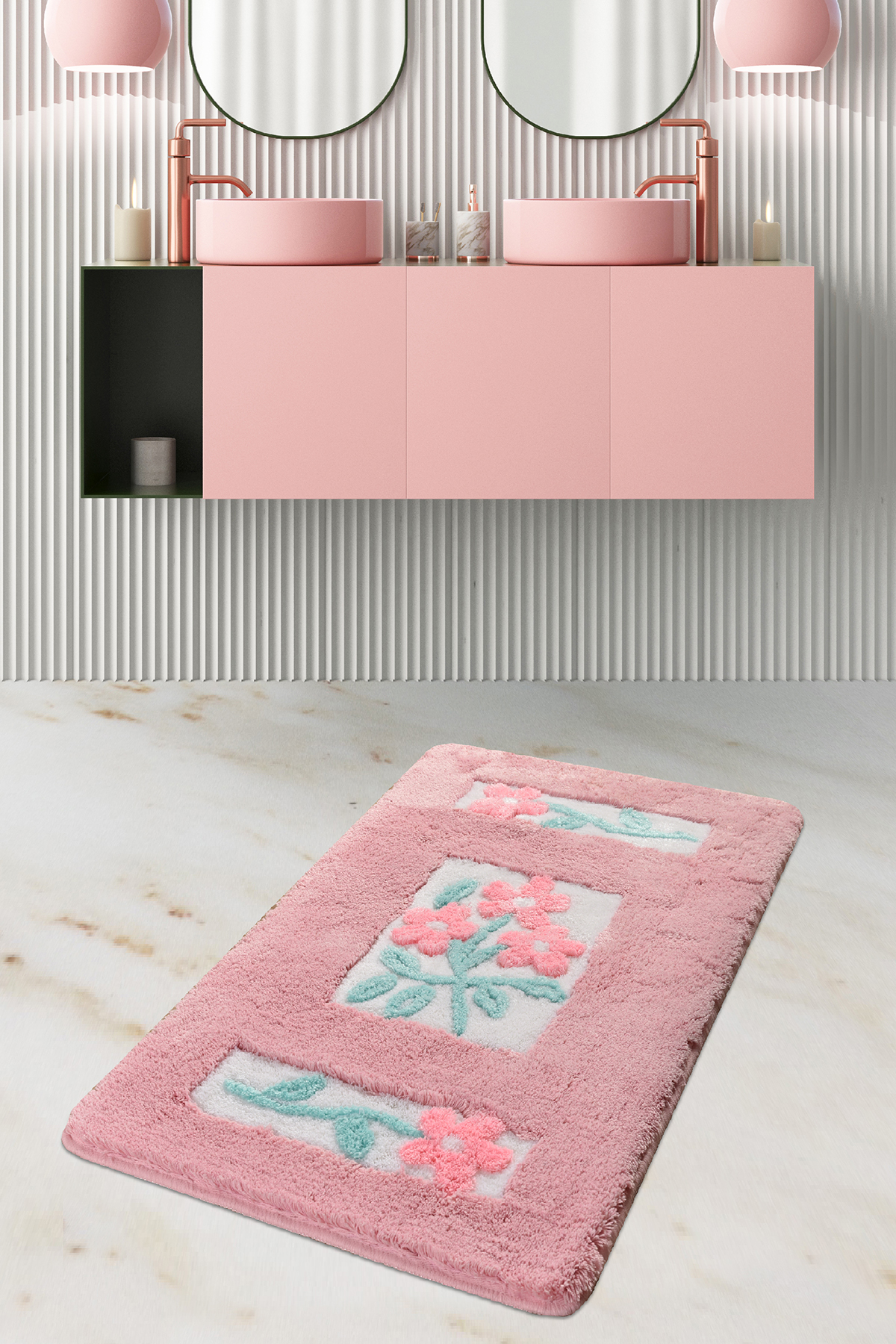 Килимок для ванни Chilai Home LINDA PEMBE 60х100 см.