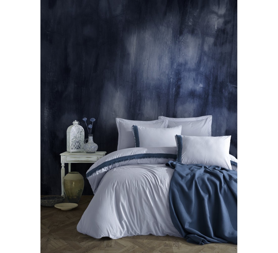 Постільна білизна піке Cotton box Nature Indigo