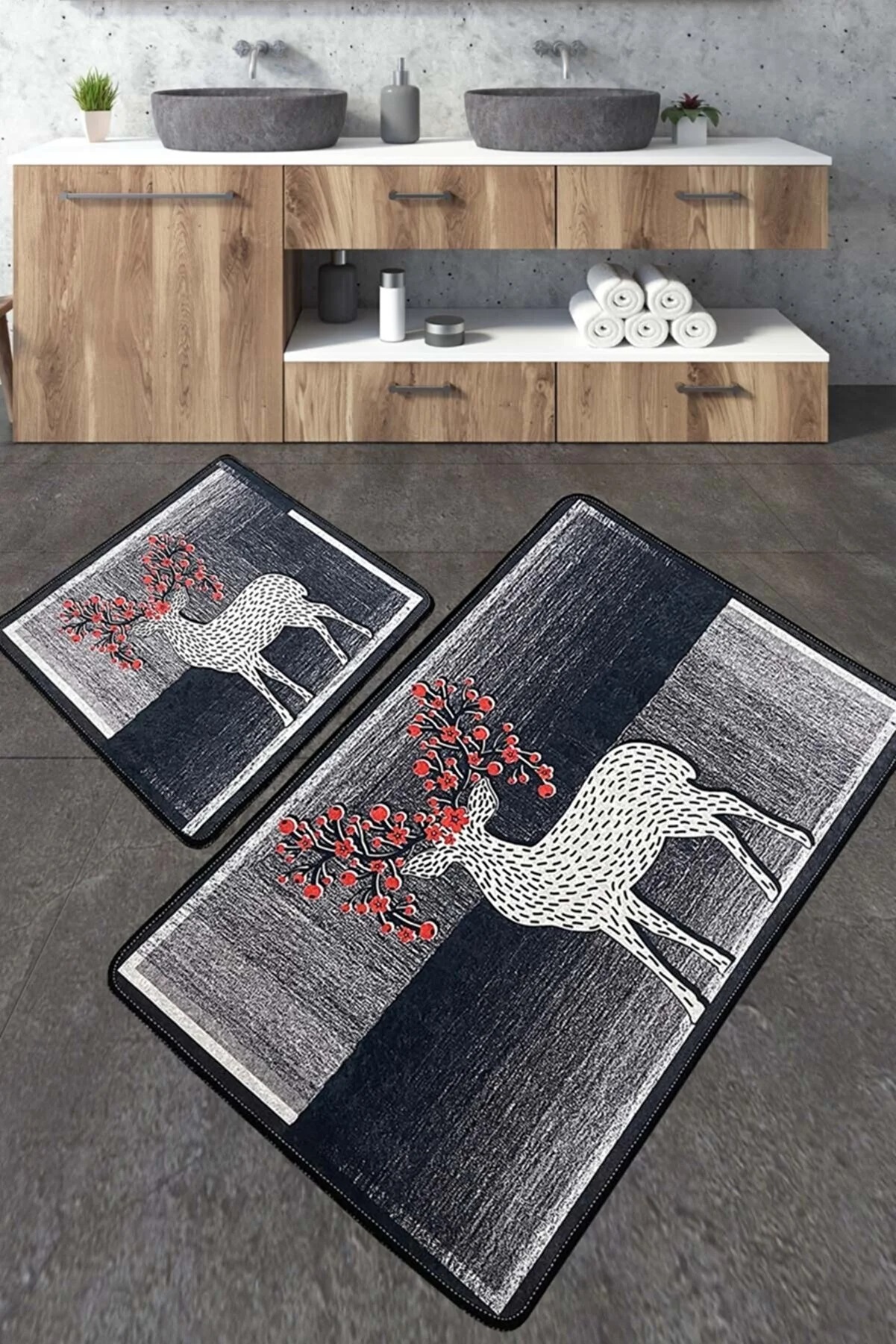 Коврик Chilai Home ELAFA BANYO HALISI DJT 2Lİ