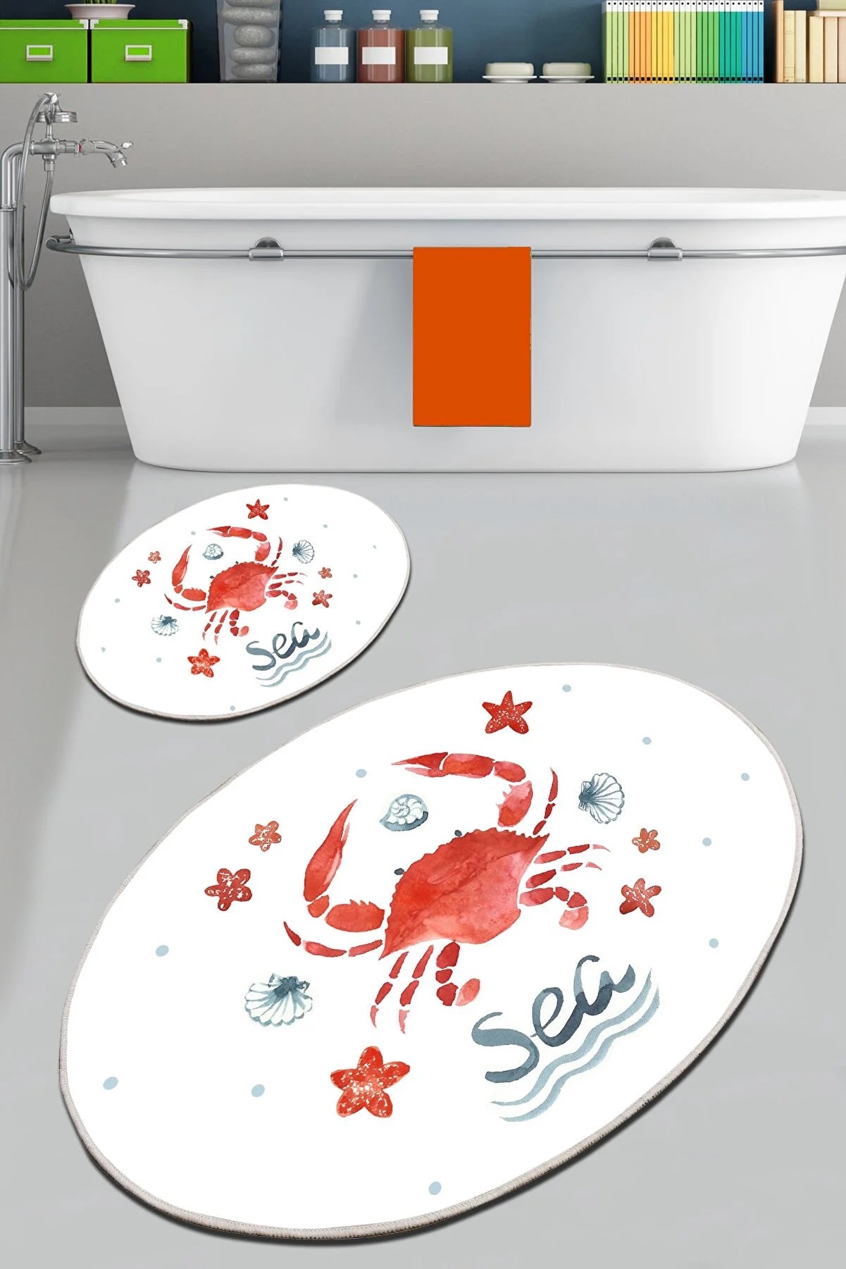 Килимки для ванної кімнати Chilai Home CRAB BANYO HALISI DJT 2Lİ