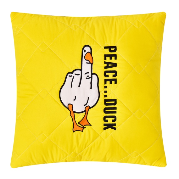 Подушка IDEIA PEACE... DUCK бойовий гусак жовтий