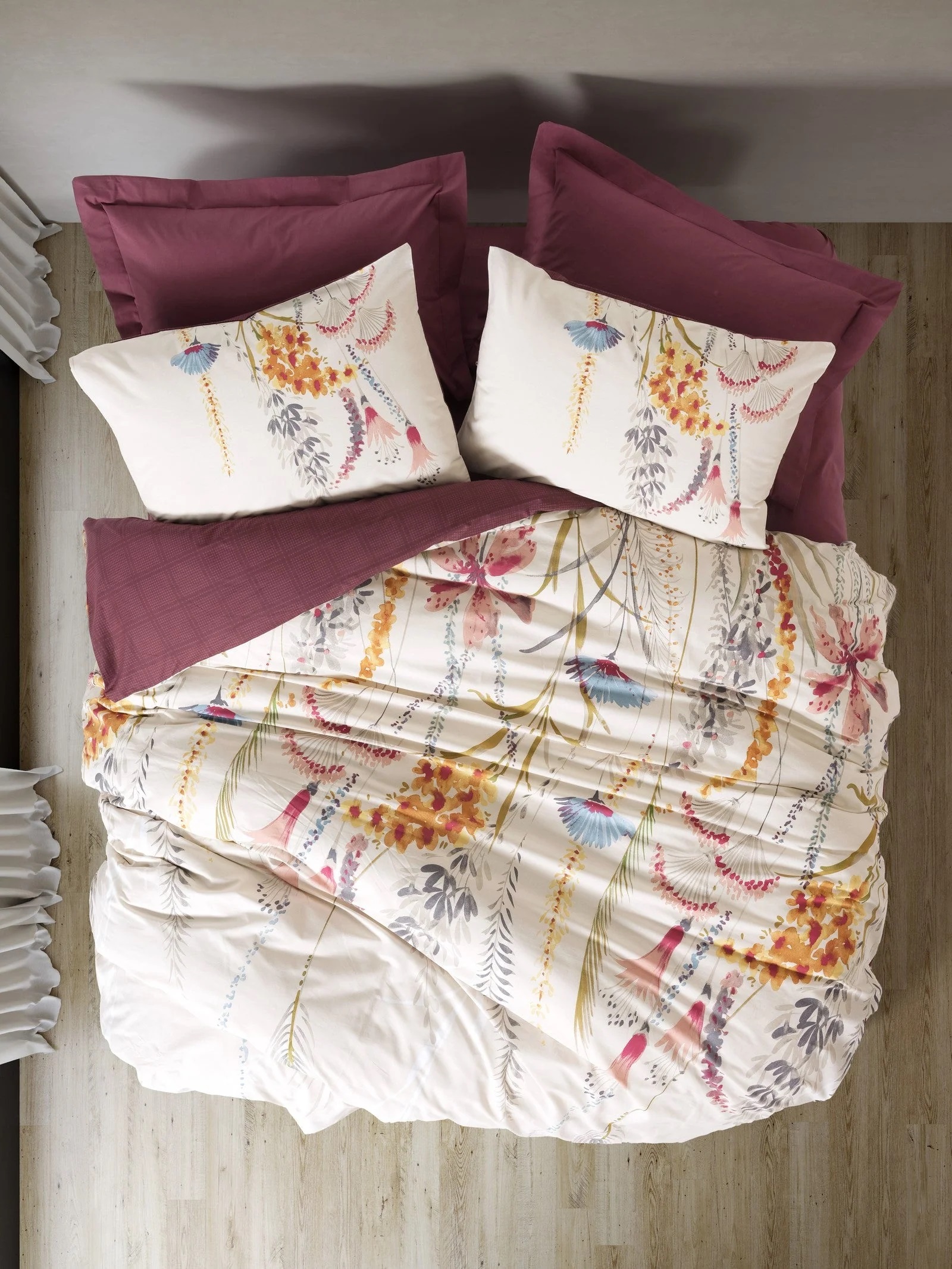 Комплект постільної білизни Cotton box FLOS BORDO