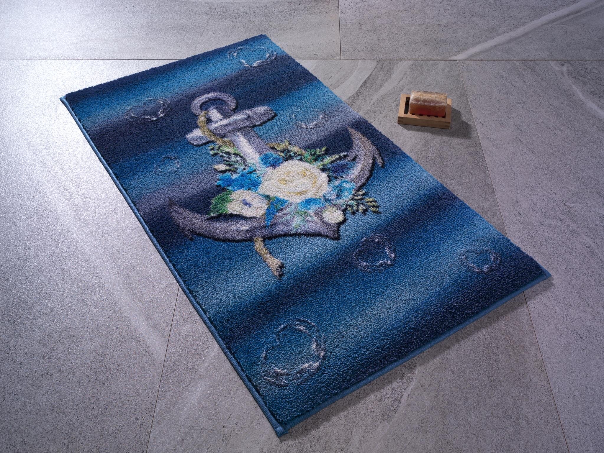 Килимок для ванни Confetti Romantic Anchor K Mavi 57*100