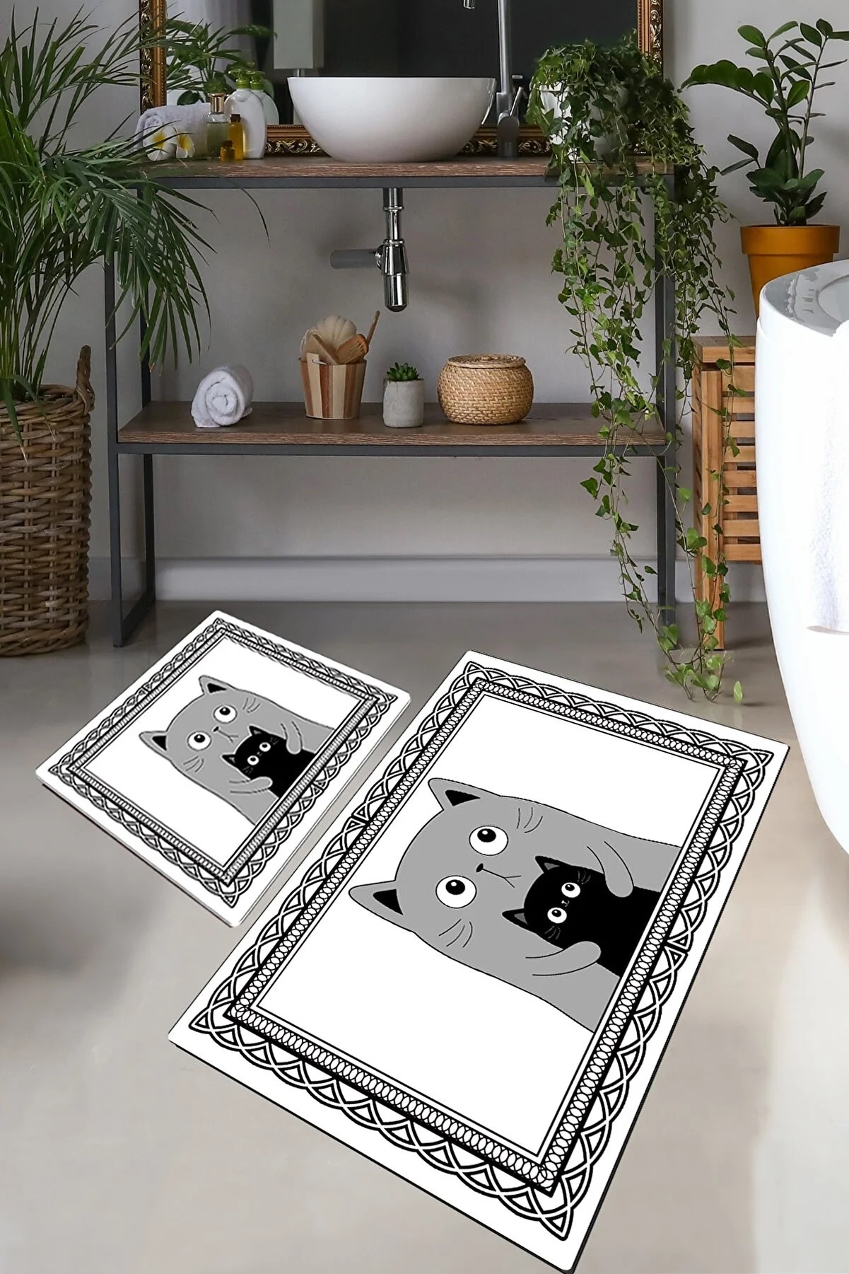 Килимки для ванної кімнати Chilai Home MOM CAT DJT 2LI