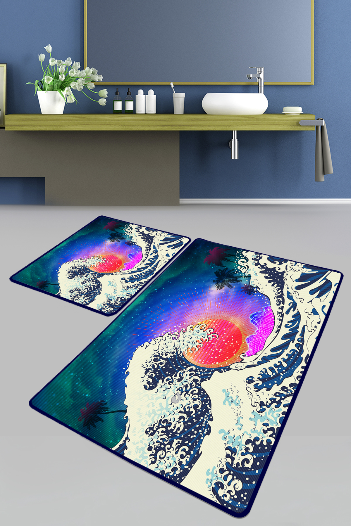 Килимки для ванни Chilai Home TIDAL WAVE BANYO HALISI DJT 50х60 см., 60х100 см.