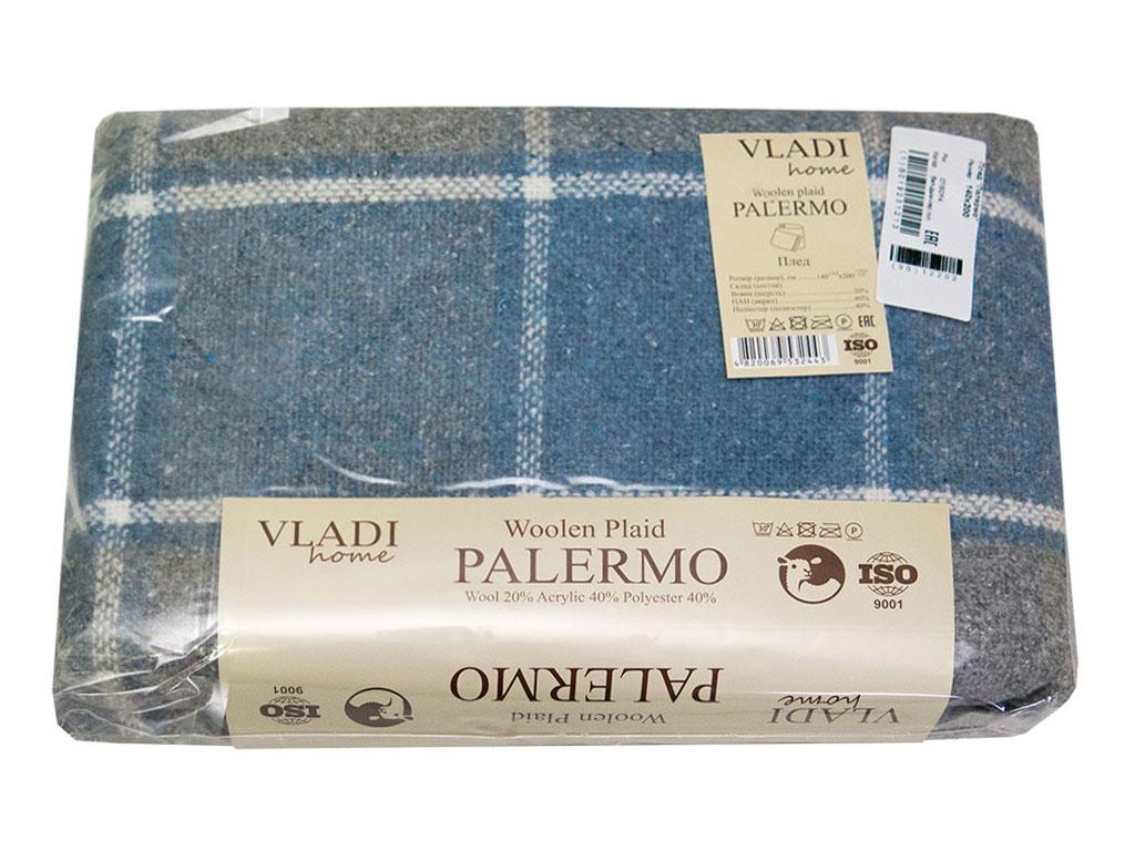 Плед Vladi Палермо № 07 SOFA білий-дим-сірий-блакитний