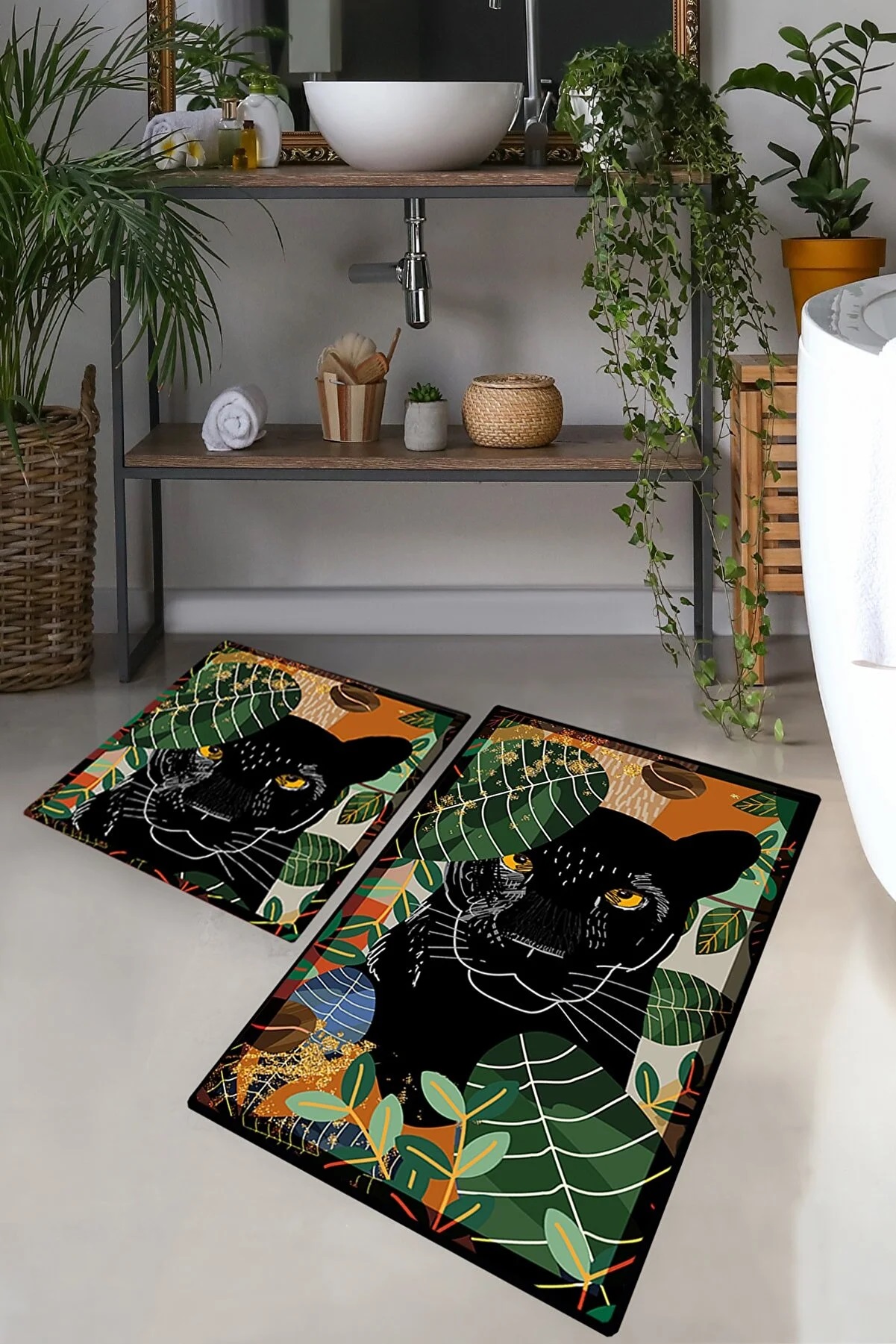 Килимки для ванної кімнати Chilai Home SCHWARZ DJT 2Lİ
