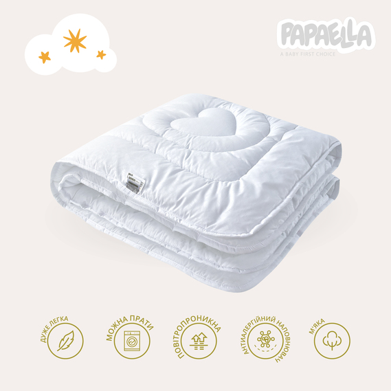 Ковдра дитяча у ліжечко IDEIA Ведмедик PAPAELLA (білий)