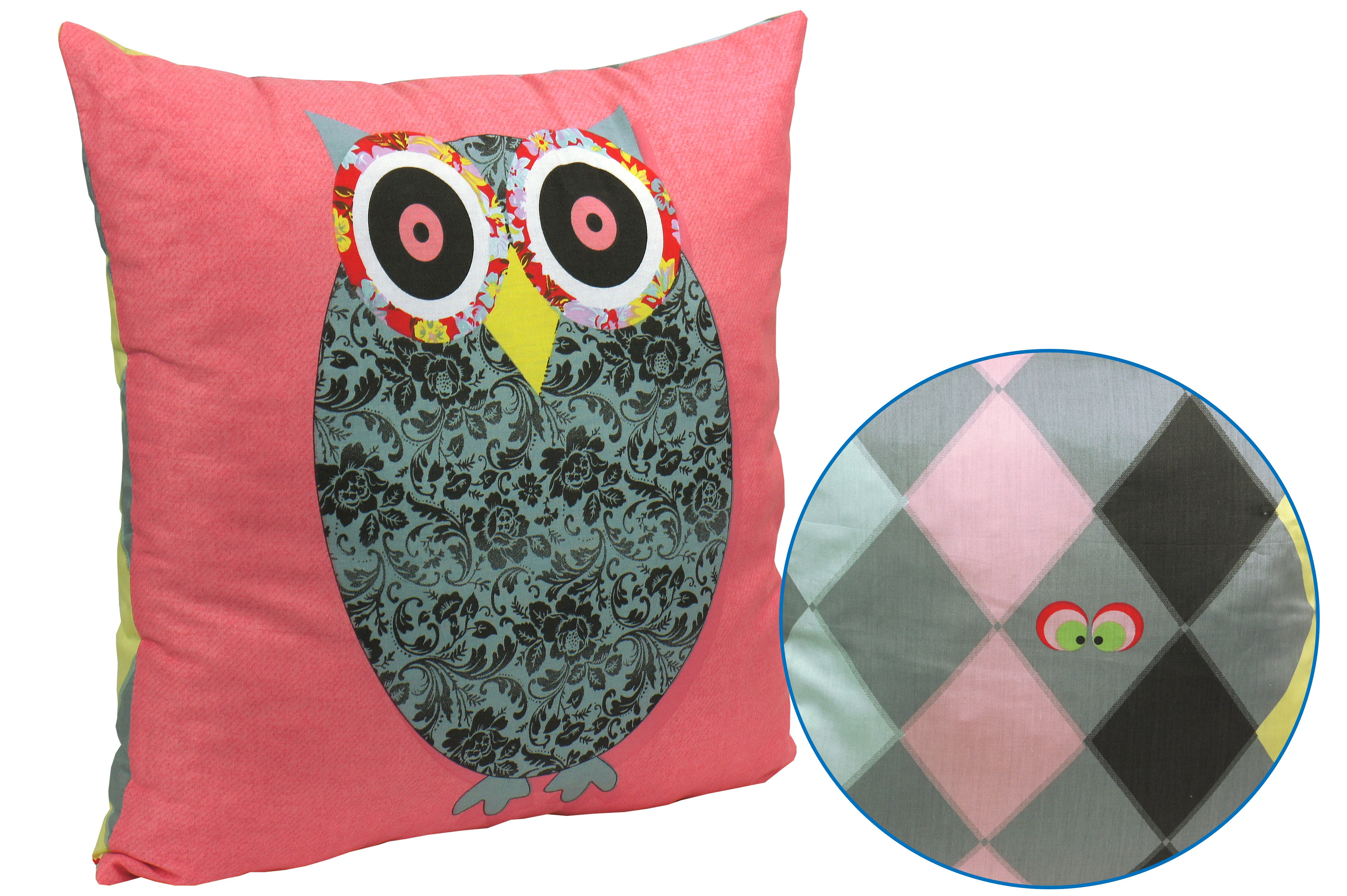 Подушка РУНО Owl Grey 50х50 см.