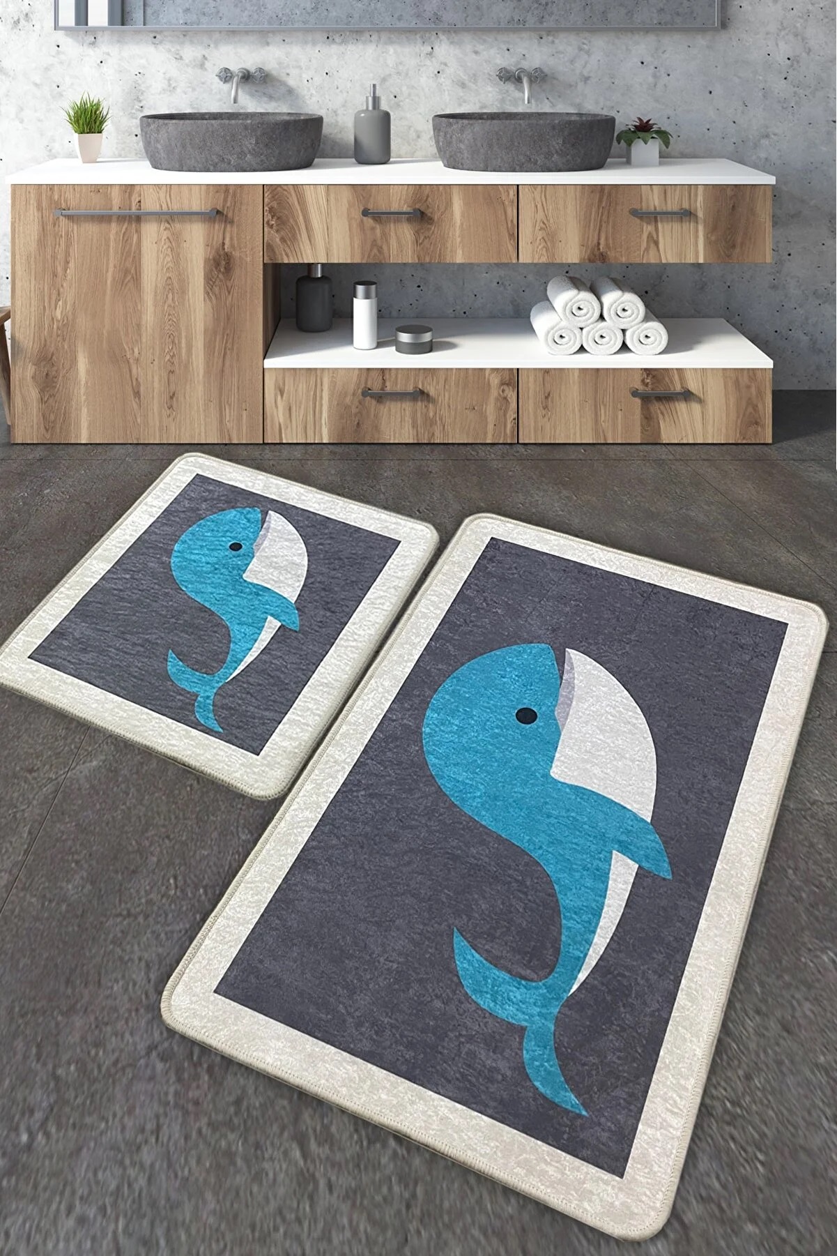 Коврик Chilai Home DELFINO BANYO HALISI DJT 2 LI SET