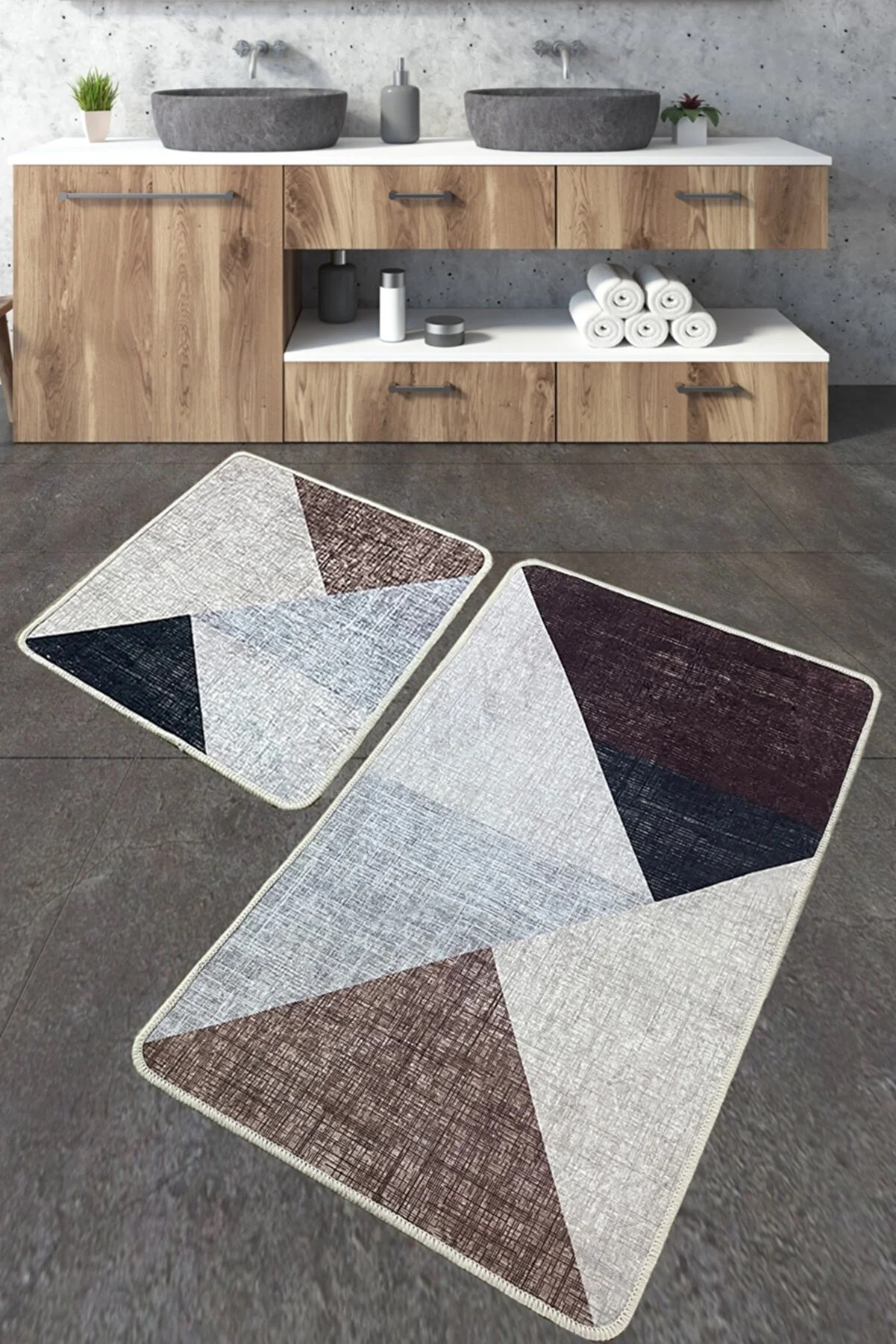 Коврик Chilai Home PHELL BEJ BANYO HALISI DJT 2Lİ